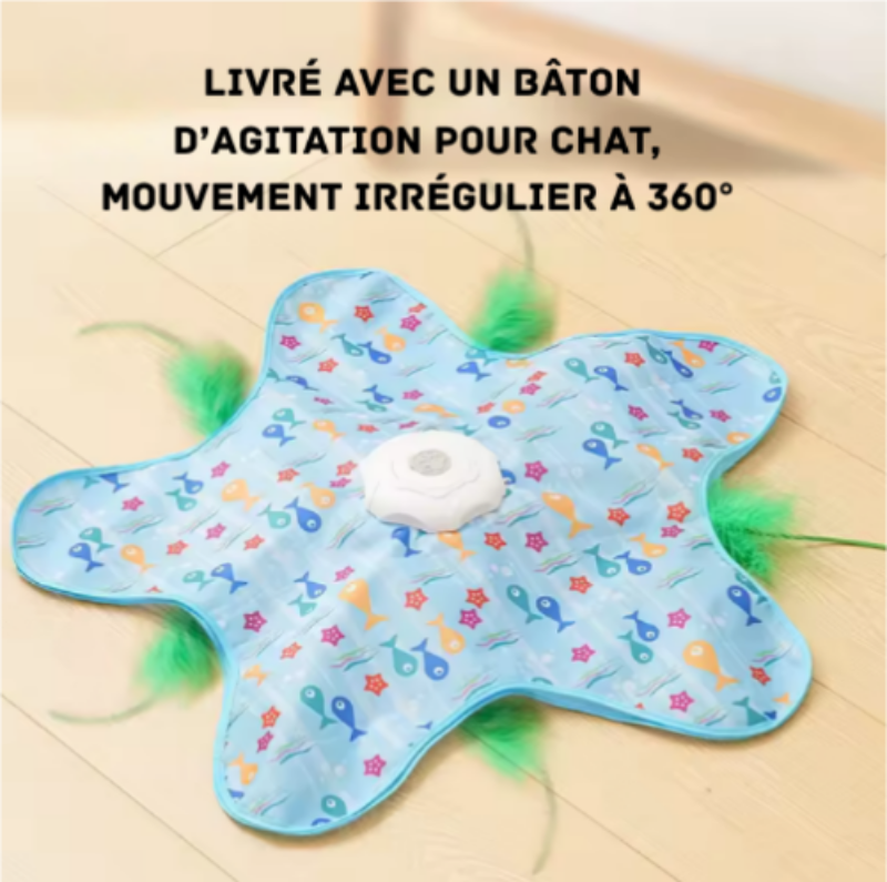 Jouet pour chat interactif tournant à 360°